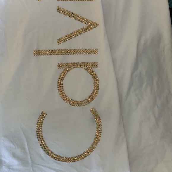 Calvin Klein 1X White T-Shirt with Gold trim - Picture 5 of 8